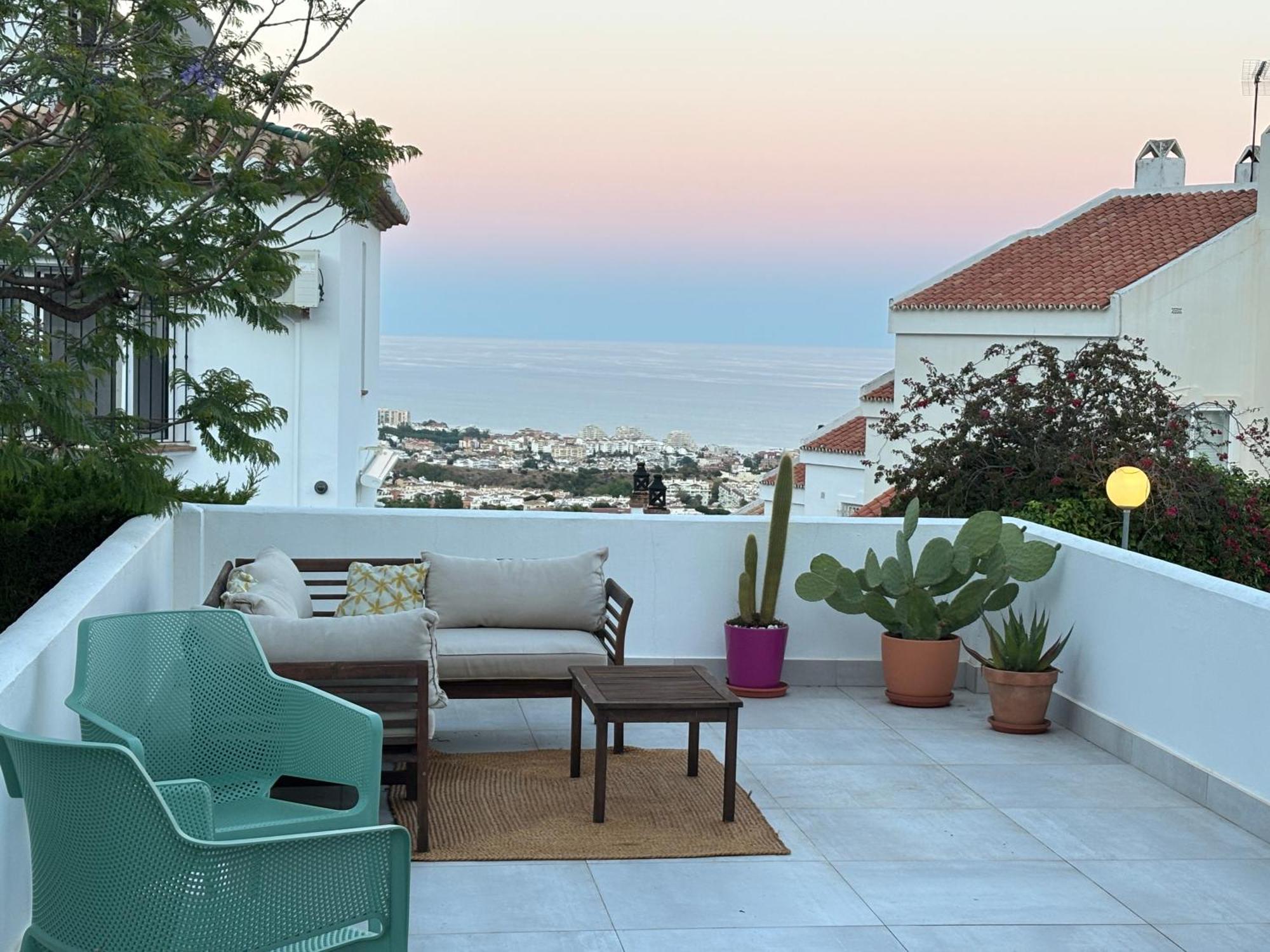 A Terrace With Sea View, 2 Bedrooms Apartment In Benalmádena Extérieur photo