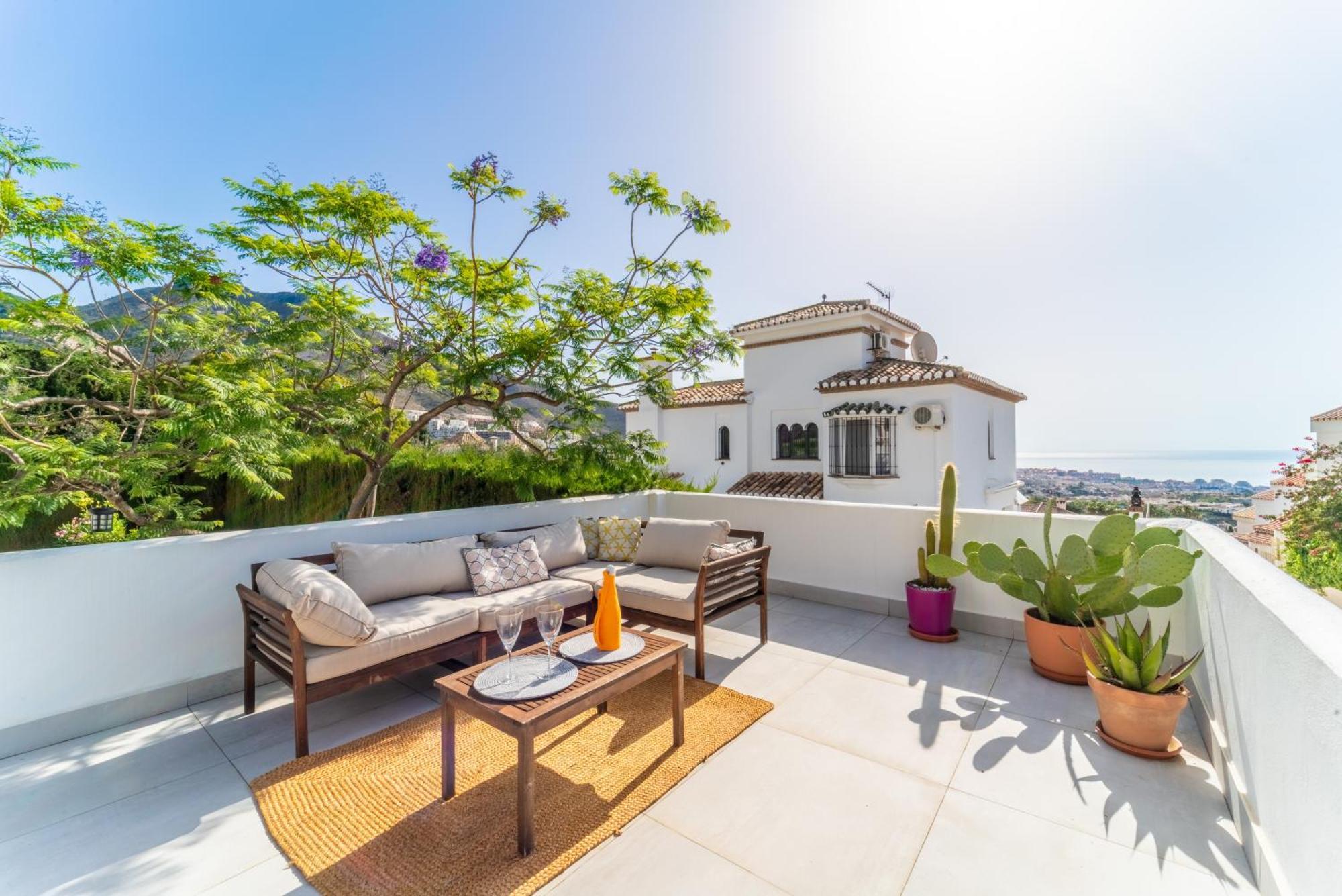 A Terrace With Sea View, 2 Bedrooms Apartment In Benalmádena Extérieur photo