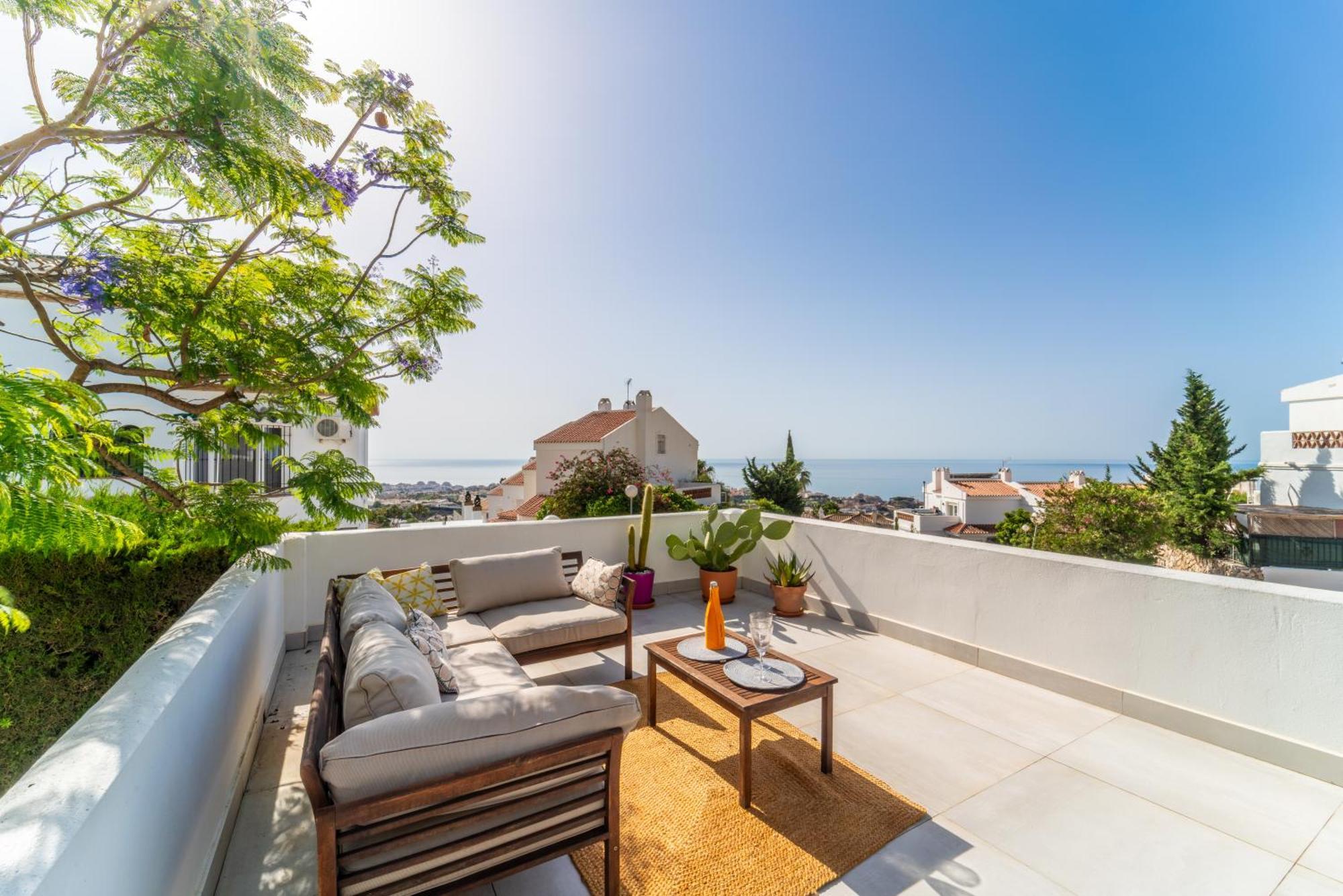A Terrace With Sea View, 2 Bedrooms Apartment In Benalmádena Extérieur photo