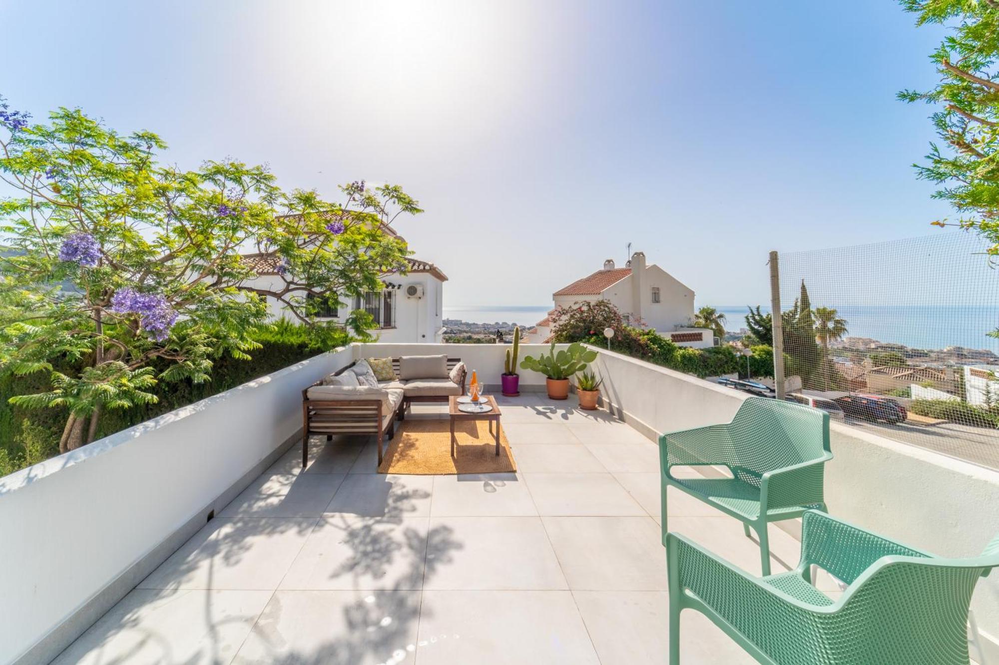 A Terrace With Sea View, 2 Bedrooms Apartment In Benalmádena Extérieur photo